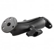 RAM DOUBLE BALL MOUNT WITH ROUND PLATE AND 2 3/8" 2-HOLE PATTERN PLATE