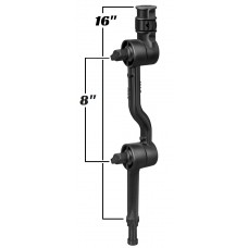 RAM ADAPT-A-POST WITH ADJUSTABLE 16" EXTENSION ARM