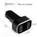 GDS 2-Port USB Зарядно от запалка на кола с Qualcomm Quick Charge за бързо зареждане